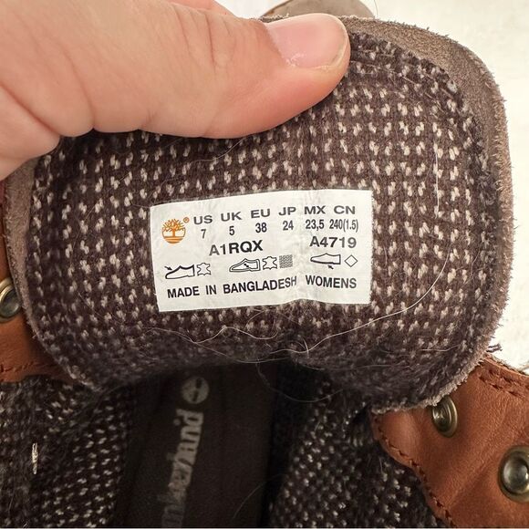 Timberland Women’s Courmayeur Valley Boots Size 7 Taupe - Picture 7 of 9